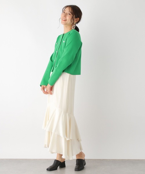 LEPSIM（レプシィム）の「14ゲージクルーショートカーディガン　192182（カーディガン/ボレロ・レディース・アイボリー/グリーン/ブラック・MEDIUM/LARGE）」の9枚目の写真