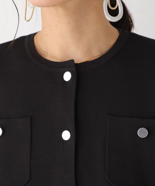 LEPSIM（レプシィム）の「14ゲージクルーショートカーディガン　192182（カーディガン/ボレロ・レディース・アイボリー/グリーン/ブラック・MEDIUM/LARGE）」の13枚目の写真
