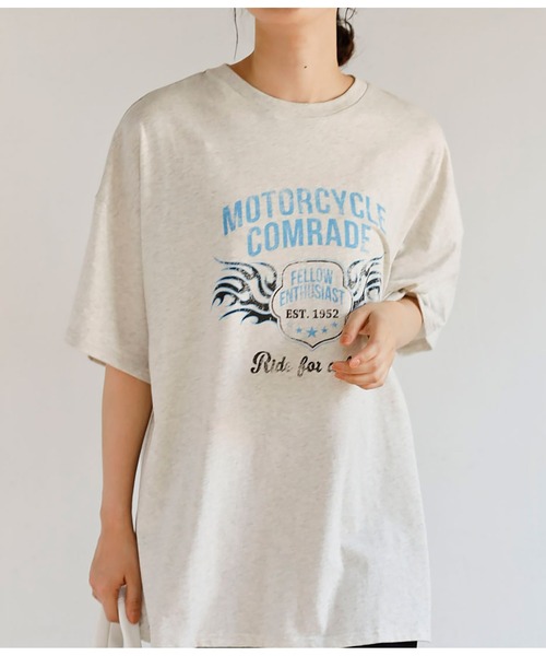 ANAP(アナップ)の「ピグメントオーバーサイズTシャツ(Tシャツ/カットソー・レディース・ブラウン/ライトグレー/スミクロ・FREE)」の21枚目の写真