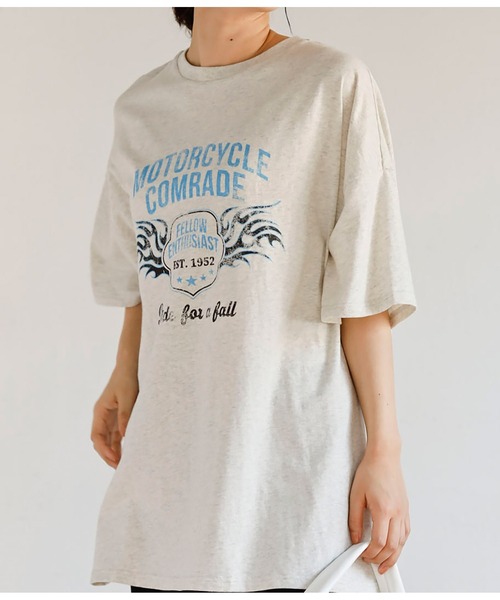ANAP(アナップ)の「ピグメントオーバーサイズTシャツ(Tシャツ/カットソー・レディース・ブラウン/ライトグレー/スミクロ・FREE)」の22枚目の写真