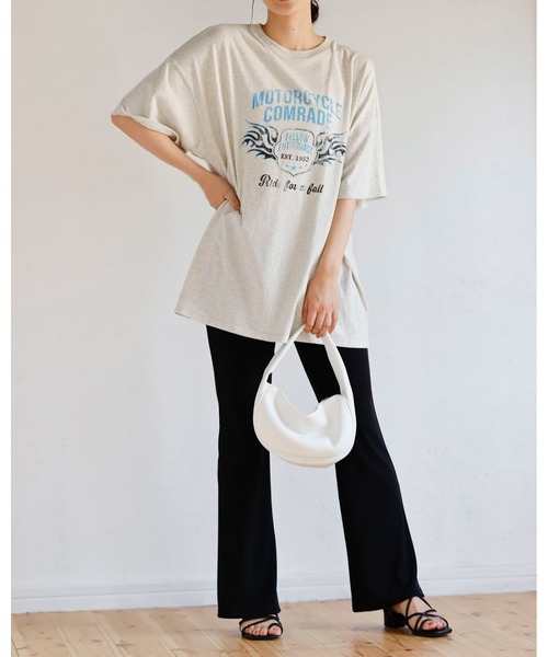 ANAP(アナップ)の「ピグメントオーバーサイズTシャツ(Tシャツ/カットソー・レディース・ブラウン/ライトグレー/スミクロ・FREE)」の18枚目の写真