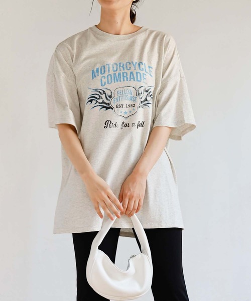 ANAP(アナップ)の「ピグメントオーバーサイズTシャツ(Tシャツ/カットソー・レディース・ブラウン/ライトグレー/スミクロ・FREE)」の20枚目の写真