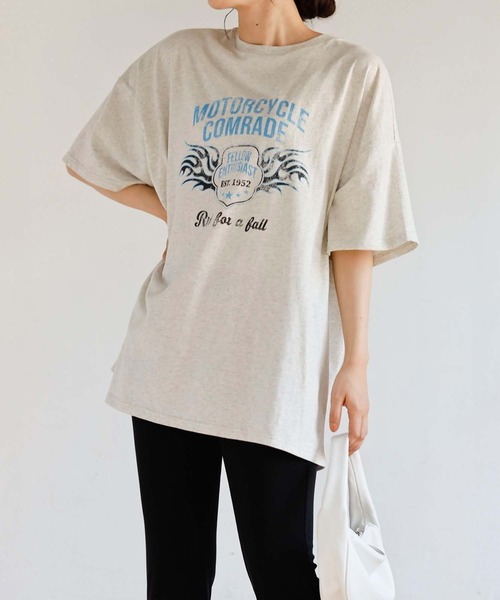 ANAP(アナップ)の「ピグメントオーバーサイズTシャツ(Tシャツ/カットソー・レディース・ブラウン/ライトグレー/スミクロ・FREE)」の19枚目の写真