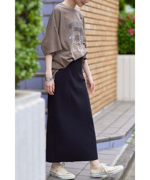 ANAP(アナップ)の「ピグメントオーバーサイズTシャツ(Tシャツ/カットソー・レディース・ブラウン/ライトグレー/スミクロ・FREE)」の5枚目の写真