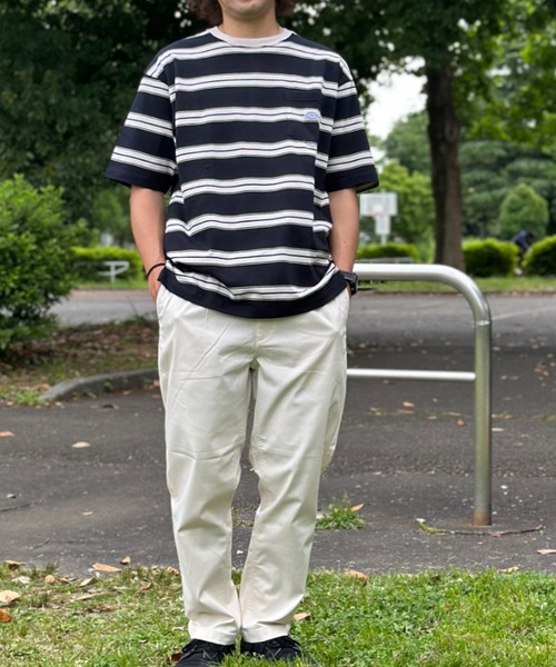 Dickies(ディッキーズ)の「Dickies ディッキーズ 別注 ツイルストレッチカラーイージーパンツ(チノパンツ・メンズ・ホワイト/ライトブルー/グリーン/ストライプ/ワンウォッシュ/ブラック/ベージュ/パープル/オレンジ/イエロー・M/L/XL)」の11枚目の写真