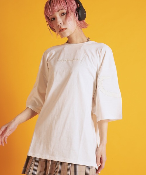 GALLIS ADDICTION(ガリスアディクション)の「GA SATIN-APPLIQUE TEE(Tシャツ/カットソー・メンズ・ホワイト/ブラック/オートミール・M/L)」の2枚目の写真