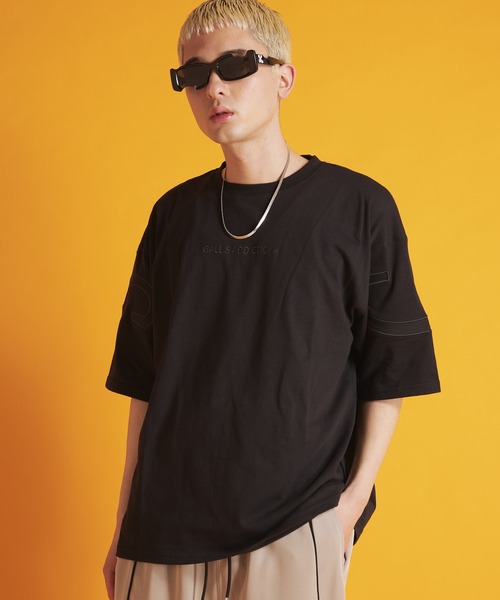 GALLIS ADDICTION(ガリスアディクション)の「GA SATIN-APPLIQUE TEE(Tシャツ/カットソー・メンズ・ホワイト/ブラック/オートミール・M/L)」の3枚目の写真