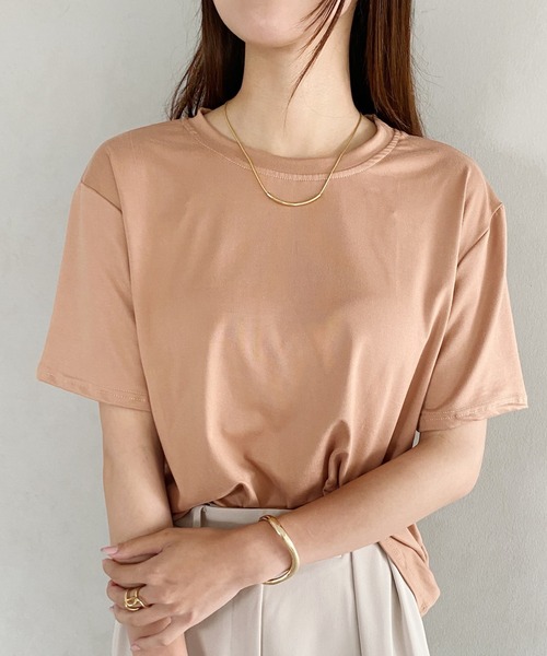 United store(ユナイテッドストア)の「クルーネックT(半袖)(Tシャツ/カットソー・レディース・ブラウン/グレー/ブラック/ホワイト・FREE)」の4枚目の写真
