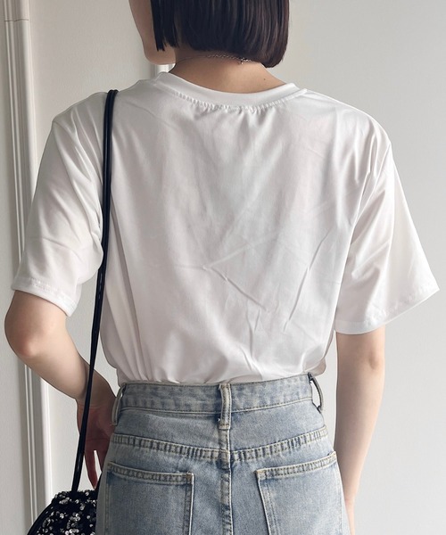 United store(ユナイテッドストア)の「クルーネックT(半袖)(Tシャツ/カットソー・レディース・ブラウン/グレー/ブラック/ホワイト・FREE)」の7枚目の写真