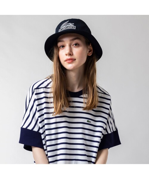 LACOSTE(ラコステ)の「ドルマンスリーブワイドボーダーTシャツ(Tシャツ/カットソー・レディース・ロイヤルブルー/グリーン/ネイビー・40/38/36/34)」の3枚目の写真