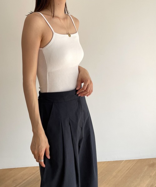 CANAL JEAN(キャナルジーン)の「El mar(エルマール) パット付きリブキャミソール(キャミソール・レディース・ホワイト/ブラック/グレー・ONE SIZE)」の14枚目の写真
