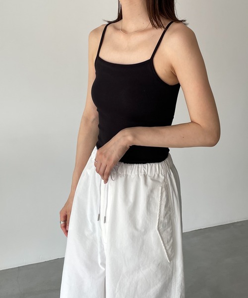 CANAL JEAN(キャナルジーン)の「El mar(エルマール) パット付きリブキャミソール(キャミソール・レディース・ホワイト/ブラック/グレー・ONE SIZE)」の10枚目の写真