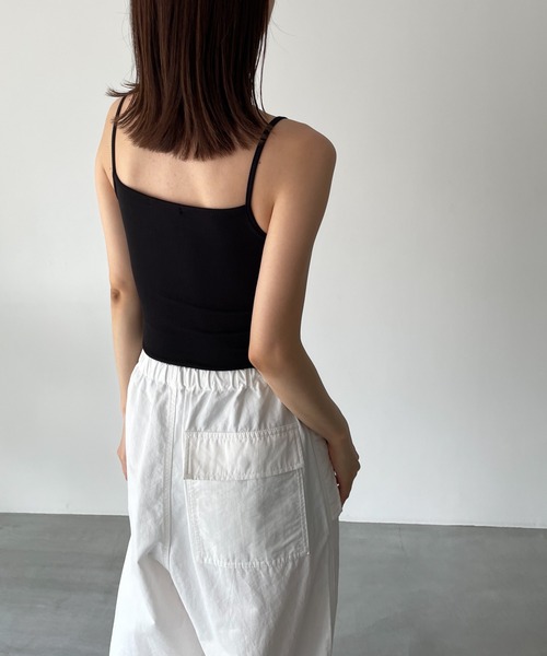 CANAL JEAN(キャナルジーン)の「El mar(エルマール) パット付きリブキャミソール(キャミソール・レディース・ホワイト/ブラック/グレー・ONE SIZE)」の7枚目の写真