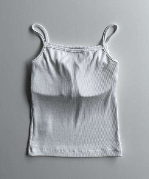CANAL JEAN(キャナルジーン)の「El mar(エルマール) パット付きリブキャミソール(キャミソール・レディース・ホワイト/ブラック/グレー・ONE SIZE)」の11枚目の写真