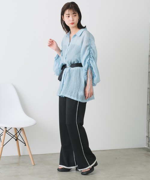 Kastane(カスタネ)の「【SET UP対応】リバーシブルカットフレアパンツ(その他パンツ・レディース・ピンク/ブルー/アイボリー・FREE)」の17枚目の写真