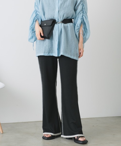 Kastane(カスタネ)の「【SET UP対応】リバーシブルカットフレアパンツ(その他パンツ・レディース・ピンク/ブルー/アイボリー・FREE)」の18枚目の写真