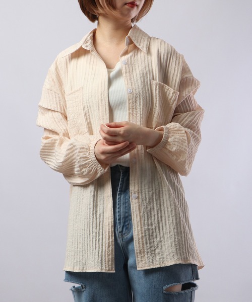 &soiree(アンドソワレ)の「&soiree リネンコットンオーバーシャツ(シャツ/ブラウス・レディース・グリーン/ピンク/ホワイト・F)」の14枚目の写真