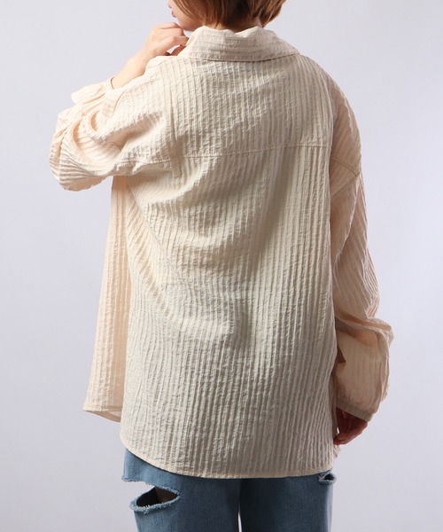 &soiree(アンドソワレ)の「&soiree リネンコットンオーバーシャツ(シャツ/ブラウス・レディース・グリーン/ピンク/ホワイト・F)」の17枚目の写真
