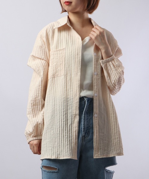 &soiree(アンドソワレ)の「&soiree リネンコットンオーバーシャツ(シャツ/ブラウス・レディース・グリーン/ピンク/ホワイト・F)」の15枚目の写真