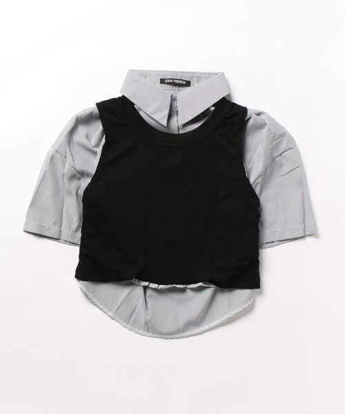 SpRay（スプレイ）の「レイヤードシャツ（シャツ/ブラウス・レディース・ブラック/ブルー/ベージュ・FREE）」の16枚目の写真