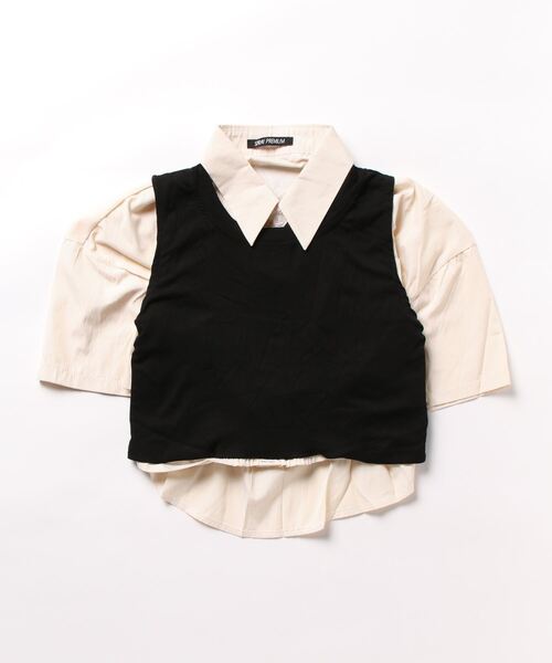 SpRay（スプレイ）の「レイヤードシャツ（シャツ/ブラウス・レディース・ブラック/ブルー/ベージュ・FREE）」の15枚目の写真