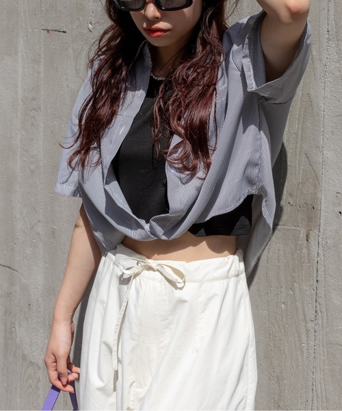 SpRay（スプレイ）の「レイヤードシャツ（シャツ/ブラウス・レディース・ブラック/ブルー/ベージュ・FREE）」の18枚目の写真