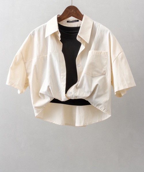 SpRay（スプレイ）の「レイヤードシャツ（シャツ/ブラウス・レディース・ブラック/ブルー/ベージュ・FREE）」の20枚目の写真