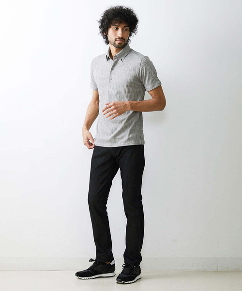 MICHEL KLEIN HOMME (ミッシェルクランオム)の「《日本製》オリジナルボタニカル柄ポロシャツ(Tシャツ/カットソー・メンズ・ブルー/カーキ/ホワイト/ダークグレー・MEDIUM/LARGE/X-LARGE)」の20枚目の写真