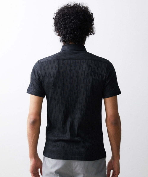 MICHEL KLEIN HOMME (ミッシェルクランオム)の「《日本製》オリジナルボタニカル柄ポロシャツ(Tシャツ/カットソー・メンズ・ブルー/カーキ/ホワイト/ダークグレー・MEDIUM/LARGE/X-LARGE)」の11枚目の写真