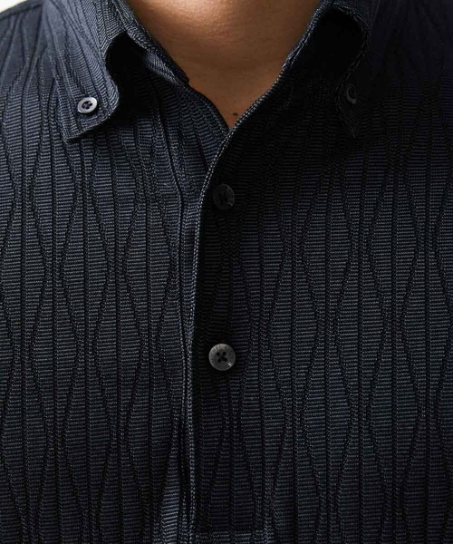 MICHEL KLEIN HOMME (ミッシェルクランオム)の「《日本製》オリジナルボタニカル柄ポロシャツ(Tシャツ/カットソー・メンズ・ブルー/カーキ/ホワイト/ダークグレー・MEDIUM/LARGE/X-LARGE)」の7枚目の写真