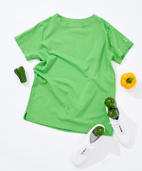 LA MARINE FRANCAISE(マリン フランセーズ)の「【Limhome】別注半袖カットソー(Tシャツ/カットソー・レディース・キャメル/ラベンダー/チャコールグレー/ホワイト/グリーン・0/1)」の6枚目の写真