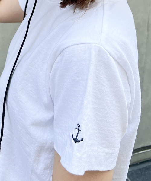 LA MARINE FRANCAISE(マリン フランセーズ)の「【Limhome】別注半袖カットソー(Tシャツ/カットソー・レディース・キャメル/ラベンダー/チャコールグレー/ホワイト/グリーン・0/1)」の12枚目の写真