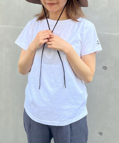 LA MARINE FRANCAISE(マリン フランセーズ)の「【Limhome】別注半袖カットソー(Tシャツ/カットソー・レディース・キャメル/ラベンダー/チャコールグレー/ホワイト/グリーン・0/1)」の11枚目の写真