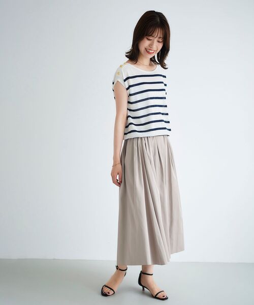 le.coeur blanc（ルクールブラン）の「ショルダーボタンフレンチニット（ニット/セーター・レディース・ブラック/グリーン/ホワイト系その他・38）」の15枚目の写真