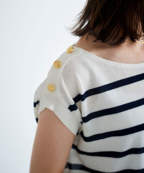 le.coeur blanc（ルクールブラン）の「ショルダーボタンフレンチニット（ニット/セーター・レディース・ブラック/グリーン/ホワイト系その他・38）」の18枚目の写真