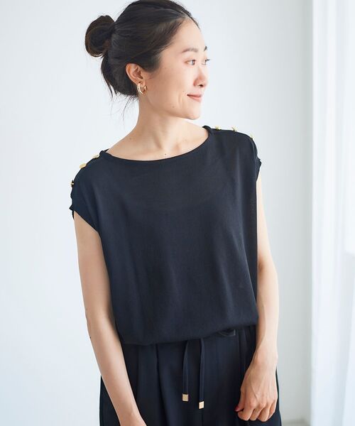 le.coeur blanc（ルクールブラン）の「ショルダーボタンフレンチニット（ニット/セーター・レディース・ブラック/グリーン/ホワイト系その他・38）」の21枚目の写真