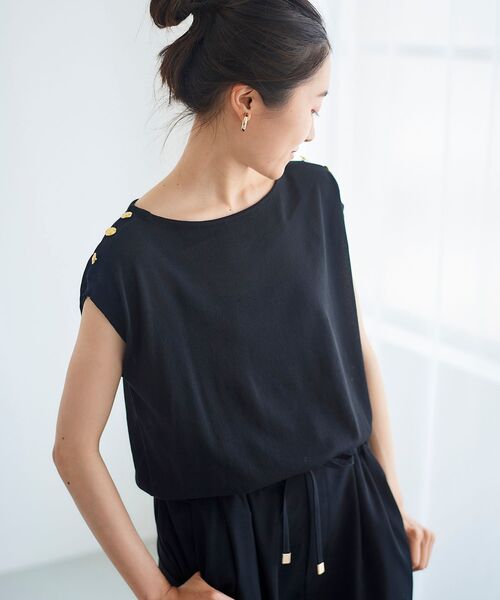 le.coeur blanc（ルクールブラン）の「ショルダーボタンフレンチニット（ニット/セーター・レディース・ブラック/グリーン/ホワイト系その他・38）」の22枚目の写真