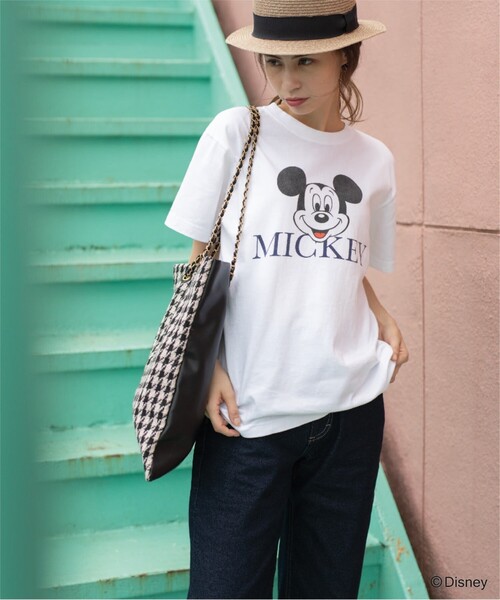 GOOD ROCK SPEED(グッドロックスピード)の「◆【GOOD ROCK SPEED/グット ロック スピード別注】ミッキーマウス/Tシャツ(Tシャツ/カットソー・レディース・ネイビー/ワインレッド/ホワイト系・99)」の13枚目の写真