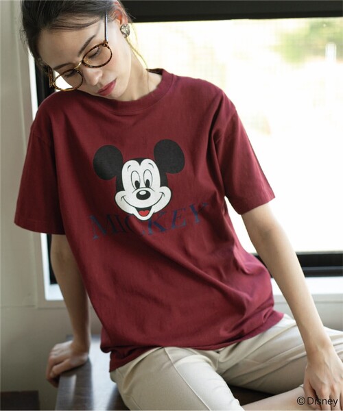 GOOD ROCK SPEED(グッドロックスピード)の「◆【GOOD ROCK SPEED/グット ロック スピード別注】ミッキーマウス/Tシャツ(Tシャツ/カットソー・レディース・ネイビー/ワインレッド/ホワイト系・99)」の21枚目の写真