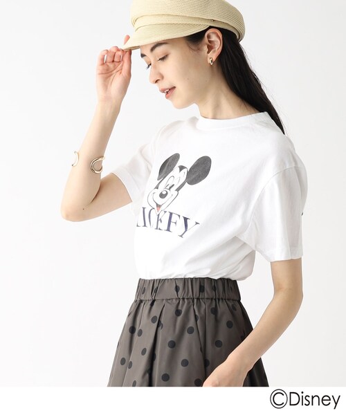 GOOD ROCK SPEED(グッドロックスピード)の「◆【GOOD ROCK SPEED/グット ロック スピード別注】ミッキーマウス/Tシャツ(Tシャツ/カットソー・レディース・ネイビー/ワインレッド/ホワイト系・99)」の15枚目の写真