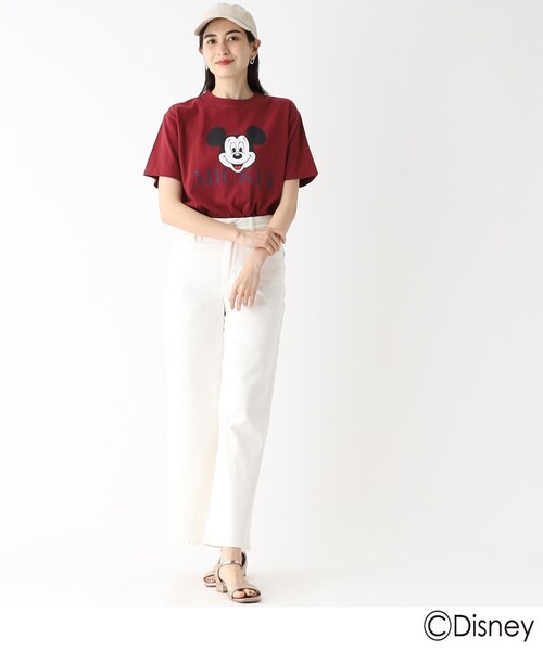 GOOD ROCK SPEED(グッドロックスピード)の「◆【GOOD ROCK SPEED/グット ロック スピード別注】ミッキーマウス/Tシャツ(Tシャツ/カットソー・レディース・ネイビー/ワインレッド/ホワイト系・99)」の6枚目の写真