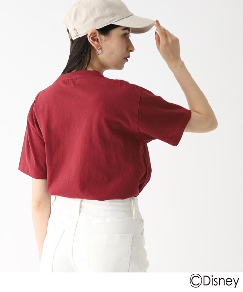 GOOD ROCK SPEED(グッドロックスピード)の「◆【GOOD ROCK SPEED/グット ロック スピード別注】ミッキーマウス/Tシャツ(Tシャツ/カットソー・レディース・ネイビー/ワインレッド/ホワイト系・99)」の16枚目の写真