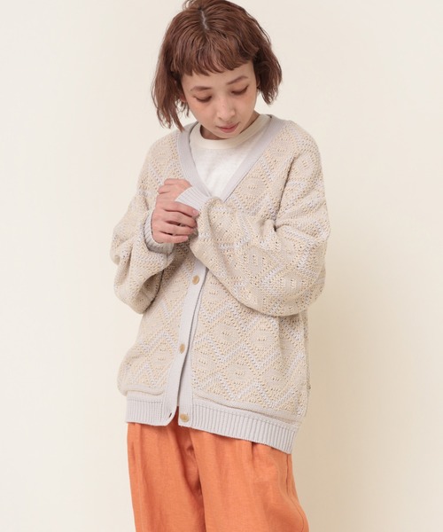 RNA-N（アールエヌエーエヌ）の「K2636 ジャカードカーデ（カーディガン/ボレロ・レディース・キナリ/グリーン/ブラック・MEDIUM）」の4枚目の写真