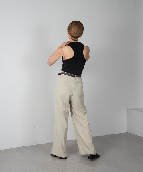 Amiur（エミレ）の「american sleeve tops（タンクトップ・レディース・ブラック/チャコールグレー/クリーム・FREE）」の14枚目の写真