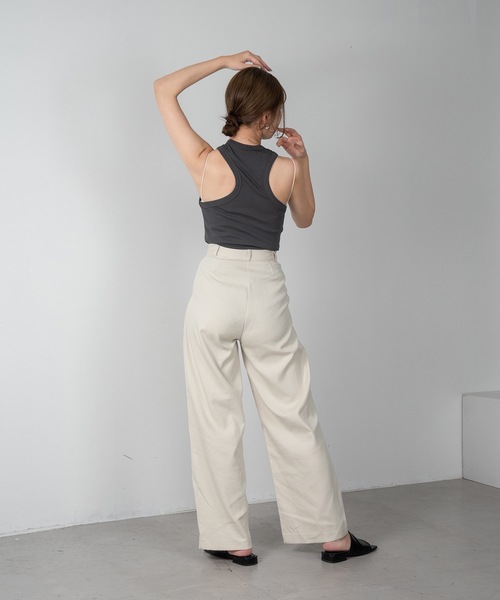 Amiur（エミレ）の「american sleeve tops（タンクトップ・レディース・ブラック/チャコールグレー/クリーム・FREE）」の7枚目の写真