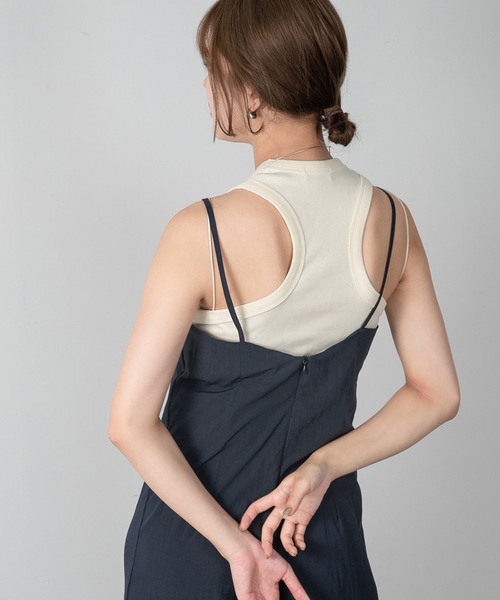 Amiur（エミレ）の「american sleeve tops（タンクトップ・レディース・ブラック/チャコールグレー/クリーム・FREE）」の6枚目の写真