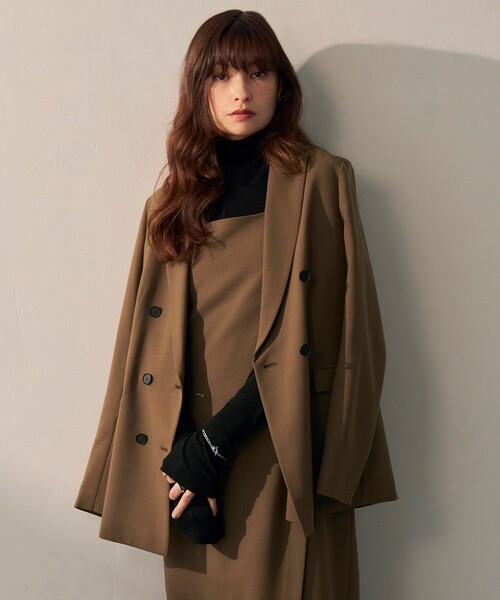 ICB（アイシービー）の「【洗える】ウール2WAYストレッチ ダブル