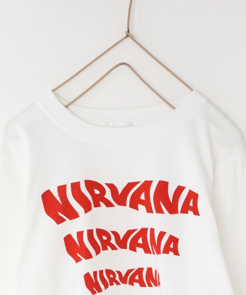 LOWRYS FARM（ローリーズファーム）の「ＮＩＲＶＡＮＡロンＴ　970464（Tシャツ/カットソー・キッズ・ホワイト/チャコールグレー/ダークグレー・110cm/130cm/150cm）」の4枚目の写真