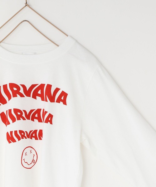 LOWRYS FARM（ローリーズファーム）の「ＮＩＲＶＡＮＡロンＴ　970464（Tシャツ/カットソー・キッズ・ホワイト/チャコールグレー/ダークグレー・110cm/130cm/150cm）」の6枚目の写真