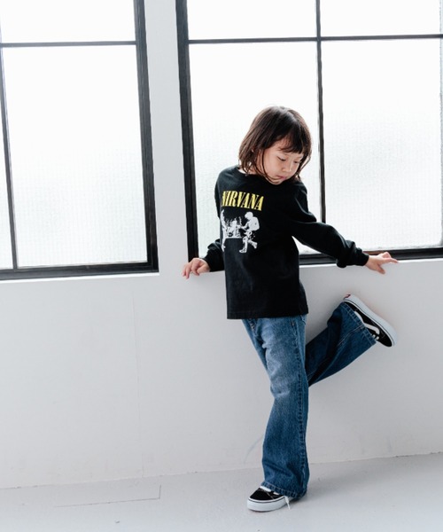 LOWRYS FARM（ローリーズファーム）の「ＮＩＲＶＡＮＡロンＴ　970464（Tシャツ/カットソー・キッズ・ホワイト/チャコールグレー/ダークグレー・110cm/130cm/150cm）」の18枚目の写真